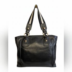 Bally Leather Trainspotting Stripe Tote Bag - EUC!